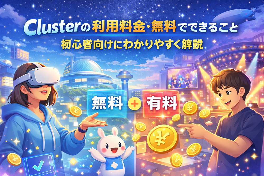 Clusterの利用料金は？無料でできること・有料になる場合を初心者向けに解説